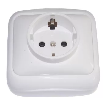   TRACON TTK-11 - Falon kívüli csatlakozóaljzat (tapétakapcsoló) 16A/250VAC, IP20