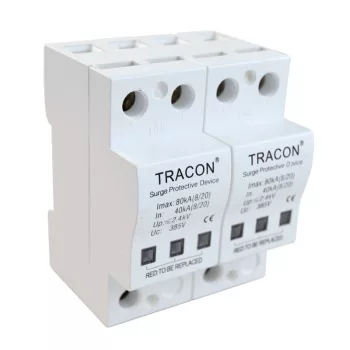   TRACON TTV-B240 - Túlfeszültségvédő készülék, 2.-es típus 40kA, 2P