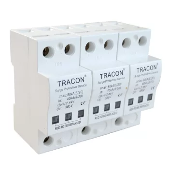   TRACON TTV-B340 - Túlfeszültségvédő készülék, 2.-es típus 40kA, 3P