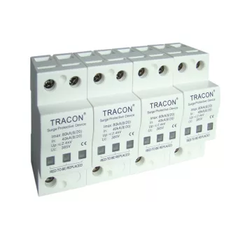   TRACON TTV-B440 - Túlfeszültségvédő készülék, 2.-es típus 40kA, 4P