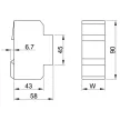 TRACON TTV1+2-80-3P - AC/DC túlfeszültség levezető, 1+2-es típus, egybeépített 230/400 V, 50 Hz, 8 kA (10/350 us) 40/80 kA (8/20 us), 3P
