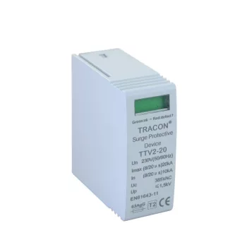   TRACON TTV2-40-DC-1000-M - DC túlfszültség levezető betét 1000 VDC, 20/40 kA (8/20us)