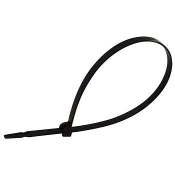   TRACON TU92 - UV-álló fémnyelves kábelkötegelő, fekete 92×2,4mm, D=2-16mm, PA6.6