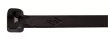 TRACON TU92 - UV-álló fémnyelves kábelkötegelő, fekete 92×2,4mm, D=2-16mm, PA6.6
