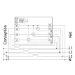 TRACON TVO-F3-4MCT - LCD kijelzésű háromfázisú áramváltós fogyasztásmérő, 4 modul 400V / 5 A CT Pd=3W