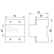 TRACON TVO-F3-4M - LCD kijelzésű fogyasztásmérő, közvetlen,3 fázisú,4 modul 400V / 10 (100)A Pd=3W