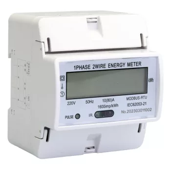   TRACON TVOF14MOD - LCD kijelzésű fogyasztásmérő,közvetlen, MODBUS, 1F, 4 modul 230VAC / 10(100)A