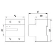 TRACON TVOF14MOD - LCD kijelzésű fogyasztásmérő,közvetlen, MODBUS, 1F, 4 modul 230VAC / 10(100)A
