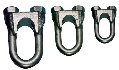 TRACON U03 - Sodronyszorító bilincs, U profil, acél+temperált öntvény d=2-3mm, M4