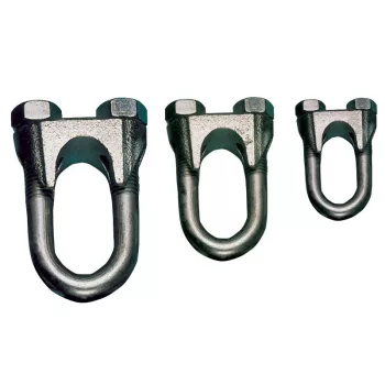   TRACON U09 - Sodronyszorító bilincs, U profil, acél+temperált öntvény d=8-9mm, M8