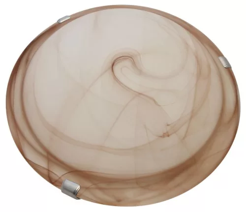 TRACON UFO-1-B - Üveg mennyezeti UFO lámpatest, bézs 230V, 50Hz, E27, max.1×60W, D=300 mm