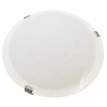   TRACON UFO-1-F - Üveg mennyezeti UFO lámpatest, fehér 230V, 50Hz, E27, max.1×60W, D=300 mm