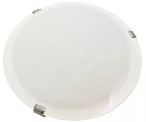 TRACON UFO-1-F - Üveg mennyezeti UFO lámpatest, fehér 230V, 50Hz, E27, max.1×60W, D=300 mm