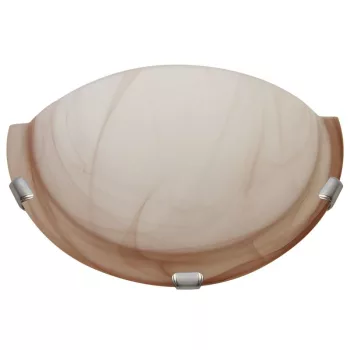   TRACON UFO-F-B - Üveg oldalfali fél UFO lámpatest, bézs 230V, 50Hz, E27, max.1×60W, D=300 mm