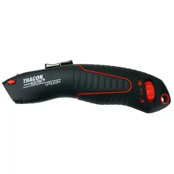   TRACON UTILK04 - Trapéz pengés kés, alu markolat gumibetéttel, SK4 T-penge L=175mm, D=41mm, W=27mm, d=19mm