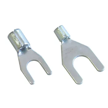   TRACON V1.5-5 - Szigeteletlen villás saru, ónozott elektrolitréz 1,5mm2, M5, (d1=1,7mm, d2=5,3mm)