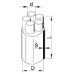 TRACON VE54019 - Végelzáró, 5-erű kábelhez, gyantás 5x16-5x35mm2, (5×13/4mm+1×40/19mm)