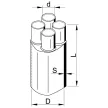 TRACON VE5527 - Végelzáró, 4-erű kábelhez, gyantás 4×70-4×120mm2, (4×24,5/7mm+1×70/24,5mm)