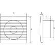 TRACON VF100-BTSH - Fürdőszoba ventilátor, golyóscsapágy+időzítő+v.zsalu+pára 230 VAC, 15W, 80 m3/h, 33 dB,100 mm