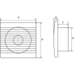 TRACON VF100-B - Fürdőszoba ventilátor, golyóscsapágy 230 VAC, 15W, 80 m3/h, 33 dB,100 mm