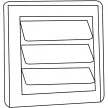 TRACON VFG100 - Kültéri gravitációs zsalu fürdőszoba vent-hoz 151×151×45mm, D=96mm