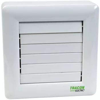   TRACON VFM100-BTH - Fürdőszoba vent. hőelemmel műk. frontzs, golyóscs+időz+pára 230 VAC, 15W, 80 m3/h, 33 dB,100 mm