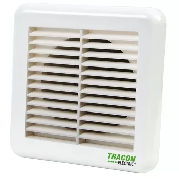   TRACON VFS100 - Kültéri fix zsalu ráccsalfürdőszoba ventilátorhoz 151×151×45mm, D=96mm