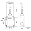 TRACON VM106 - Helyzetkapcsoló, rugós-pálcás fémházas 1xNO+1xNC, 6A/230V AC-15, 0,3A/250V DC-13, IP66
