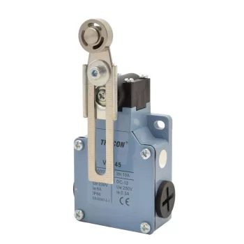   TRACON VM145 - Helyzetkapcsoló, lengőkar-görgő 1xNO+1xNC, 6A/230V AC-15, 0,3A/250V DC-13, IP66