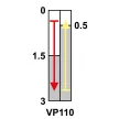 TRACON VP110 - Helyzetkapcsoló, kúpos-ütközős 1xNO+1xNC, 6A/230V AC-15, 0,3A/250V DC-13, IP65