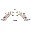 TRACON VP118 - Helyzetkapcsoló, lengőkar-görgő 1xNO+1xNC, 6A/230V AC-15, 0,3A/250V DC-13, 28mm, IP65