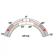 TRACON VP118 - Helyzetkapcsoló, lengőkar-görgő 1xNO+1xNC, 6A/230V AC-15, 0,3A/250V DC-13, 28mm, IP65
