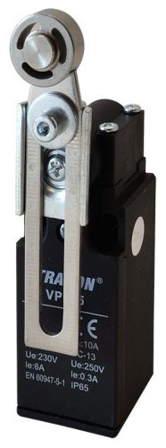 TRACON VP145 - Helyzetkapcsoló, lengőkar-görgő 1xNO+1xNC, 6A/230V AC-15, 0,3A/250V DC-13, 30-60mm, IP65