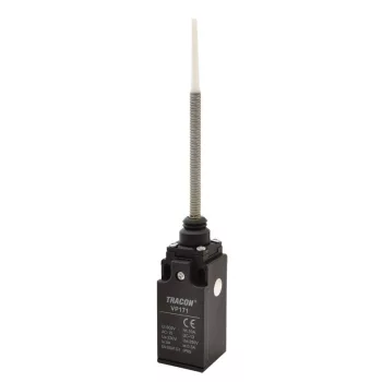   TRACON VP171 - Helyzetkapcsoló, rugószáras (műanyag+acél) 1xNO+1xNC, 6A/230V AC-15, 0,3A/250V DC-13, IP65