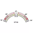 TRACON VT118 - Helyzetkapcsoló, lengőkar-görgö 1xNO+1xNC, 6A/230V AC-15, 0,3A/250V DC-13, 28mm, IP65