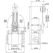 TRACON VT145 - Helyzetkapcsoló, lengőkar-görgő 1xNO+1xNC, 6A/230V AC-15, 0,3A/250V DC-13, IP65