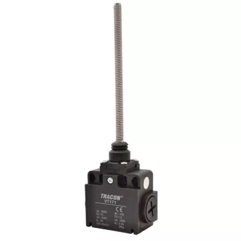   TRACON VT171 - Helyzetkapcsoló, rugószáras (műanyag+acél) 1xNO+1xNC, 6A/230V AC-15, 0,3A/250V DC-13, IP65
