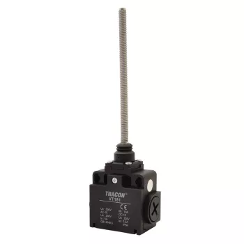   TRACON VT181 - Helyzetkapcsoló, rugószáras (acél) 1xNO+1xNC, 6A/230V AC-15, 0,3A/250V DC-13, IP65