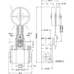 TRACON VT191 - Helyzetkapcsoló, lengőkar-görgő 1xNO+1xNC, 6A/230V AC-15, 0,3A/250V DC-13, IP65