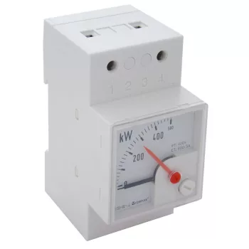   TRACON W45S-230/1 - Sínre pattintható analóg teljesítmény mérő 230V/5A