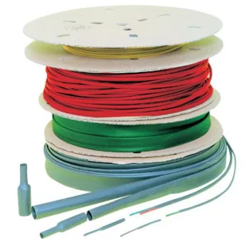   TRACON ZS095ZS-D - Zsugorcső, vékonyfalú, 2:1 zsugorodás, zöld/sárga, dobon 9,5/4,8mm, POLIOLEFIN
