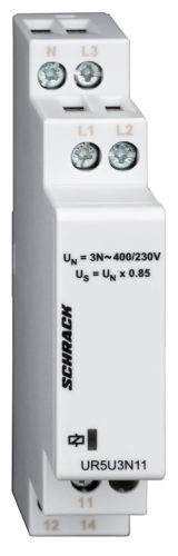 SCHRACK - UR5U3N11 Feszültség felügyeleti relé, 3 fázisú, Us=195,5V