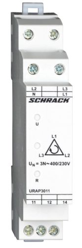 SCHRACK-URAP3011 Fázis felügyeleti relé AMPARO, 400/230V AC, 1 váltó, 5A