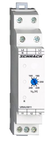 SCHRACK-URAU3011 Feszültség felügyeleti relé AMPARO, 3F + N, 160-240V