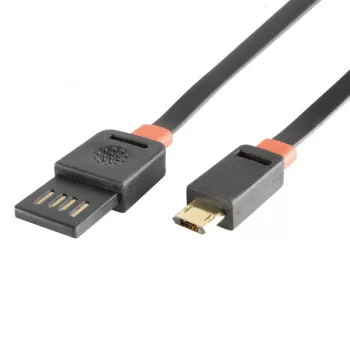   SOMOGYI ELEKTRONIC - USBF 3 - microUSB töltőkábel, lapos, 3m