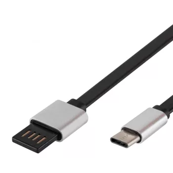   SOMOGYI ELEKTRONIC - USBF C2 - USB-C töltőkábel, lapos, 2m