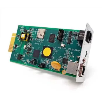   SCHRACK - Dugaszolható kártya IP hálózathoz (SNMP adapter) Designed to integrate UPS systems over  LAN 10/100/1000 Mb ethernet connections and IPv4/6 networks using Modbus/TCP, BACnet/IP, and SNMP pro