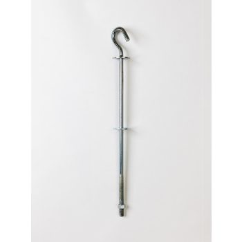 Falihorog, feszítőhorog alátétes 12x300/390mm