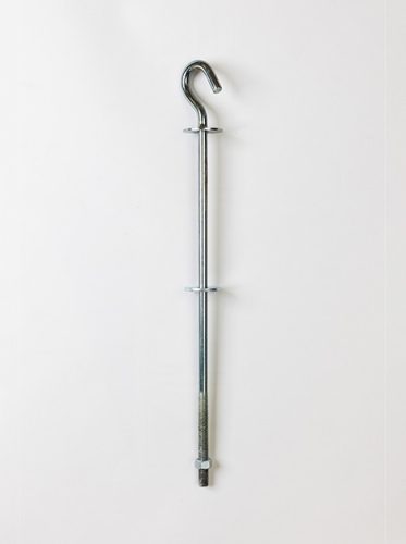 Falihorog, feszítőhorog alátétes 12x400/490mm