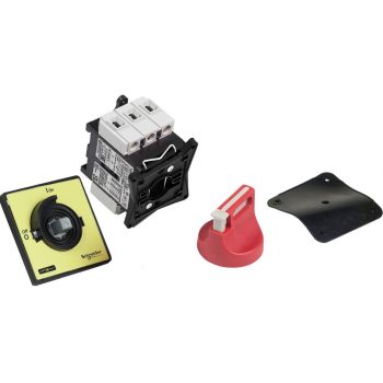   SCHNEIDER VCF01 - Komplett fő- és vészleállító kapcsoló 20A, ajtóra, csavaros